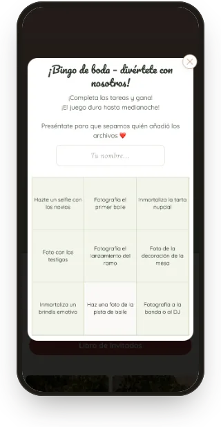 Bingo: tablero de retos fotográficos.