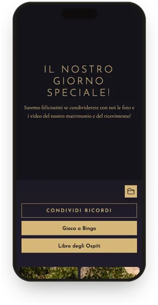 Galleria degli invitati nel modello Nero e champagne