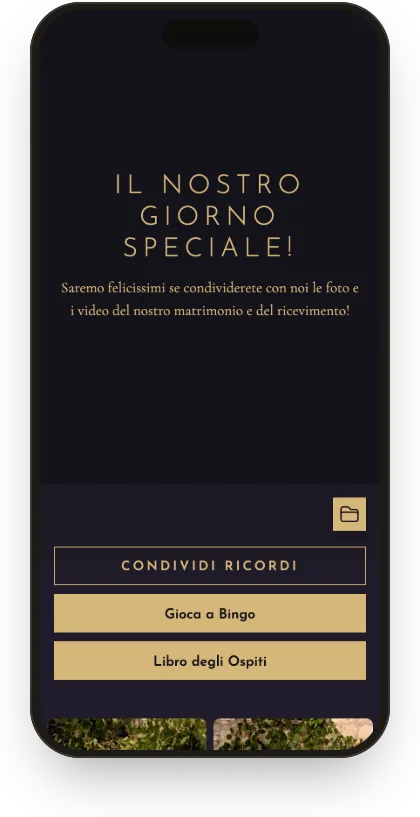 Galleria degli invitati nel modello Nero e champagne