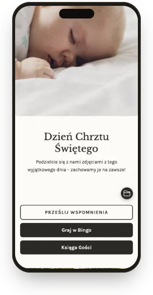 Galeria gości w szablonie Lniany chrzest