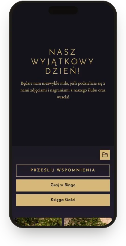 Galeria gości w szablonie Czerń i szampan